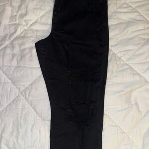 Women's Black Distressed Jeans